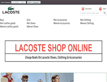 Tablet Screenshot of lacostesoldes.com